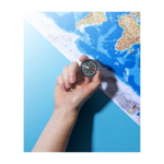 Llavero personalizable de plástico con brújula incluida primera vista