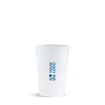 Vaso reutilizable de plástico hecho en Europa con capacidad 280ml vista de impresión