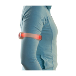 Banda de silicona para visibilidad con 2 luces LED y cierre de velcro color rojo cuarta vista