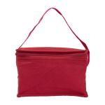 Bolsa nevera en varios colores con capacidad para 6 latas y asa a juego color rojo primera vista