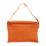 Bolsa nevera en varios colores con capacidad para 6 latas y asa a juego color naranja primera vista