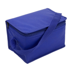 Bolsa nevera en varios colores con capacidad para 6 latas y asa a juego color azul ultramarino cuarta vista