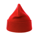 Gorro de poliéster reciclado de doble capa y parche personalizado vista 2