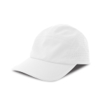 Gorra deportiva de poliéster reciclado con banda anti sudor 105 g/m2 color blanco