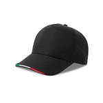 Gorra de béisbol de poliéster reciclado con visera italiana 220 g/m2 color negro vista 11