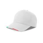 Gorra de béisbol de poliéster reciclado con visera italiana 220 g/m2 color blanco