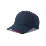 Gorra de béisbol de poliéster reciclado con visera italiana 220 g/m2 color azul marino