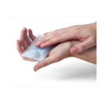 Calienta manos rectangular reutilizable de calor instantáneo color azul claro tercera vista