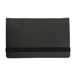 Porta memos de cartón con cierre elástico y bolsillo para tarjetas color negro segunda vista