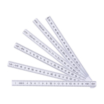 Regla plegable de plástico con escala en centímetros 2M color blanco primera vista