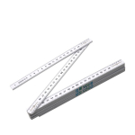 Regla plegable de plástico con escala en centímetros 2M color blanco vista de impresión