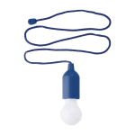 Bombilla LED personalizable de colores con cuerda colgante a juego color azul primera vista