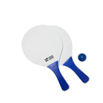 Set publicitario de raquetas con pelota Set Tenis Playa Strand color azul vista de impresión