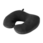 Almohada ideal para viajes 2 en 1 con perlas de espuma de polietileno color negro primera vista