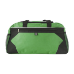 Bolsa de deporte o viaje de poliéster con bolsillo frontal y superior color verde segunda vista