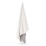 Toalla de RPET con tecnología de secado rápido 200g/m² 100x180cm color blanco/gris sexta vista