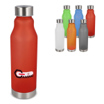 Botella de RPET reutilizable antigoteo con acabado frosted 600ml