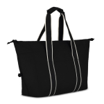 Bolsa térmica de RPET de un compartimiento con aislamiento de aluminio color negro tercera vista