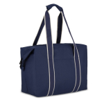 Bolsa térmica de RPET de un compartimiento con aislamiento de aluminio color azul oscuro segunda vista