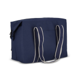 Bolsa térmica de RPET de un compartimiento con aislamiento de aluminio color azul oscuro cuarta vista