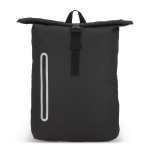 Mochila rolltop enrollable de PU con detalles reflectantes 20L color negro segunda vista