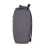 Mochila rolltop enrollable de PU con detalles reflectantes 20L color gris cuarta vista