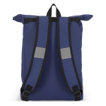 Mochila rolltop enrollable de PU con detalles reflectantes 20L color azul oscuro quinta vista