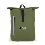 Mochila rolltop enrollable de PU con detalles reflectantes 20L vista principal