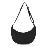 Bolsa bandolera de PU con forma de media luna y correa ajustable color negro quinta vista