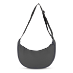 Bolsa bandolera de PU con forma de media luna y correa ajustable color gris quinta vista