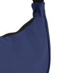 Bolsa bandolera de PU con forma de media luna y correa ajustable color azul oscuro tercera vista