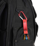 Llavero con mosquetón y 5 ganchos pequeños para colgar las llaves tercera vista