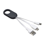 Set de cables de carga para personalizar con cables cortos de 5.5cm color negro segunda vista