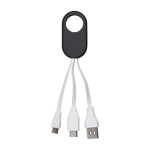 Set de cables de carga para personalizar con cables cortos de 5.5cm color negro tercera vista