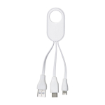 Set de cables de carga para personalizar con cables cortos de 5.5cm color blanco primera vista