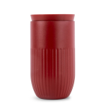 Vaso térmico de acero inoxidable con tapa de botón 320 ml color rojo oscuro