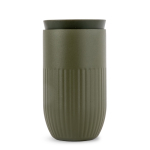Vaso térmico de acero inoxidable con tapa de botón 320 ml color verde oliva