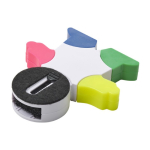 Marcador en forma de muñeco con 4 colores fluorescentes con limpiador color blanco