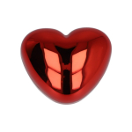 Bálsamo labial hidratante en estuche de corazón de plástico reciclado color rojo cuarta vista