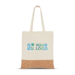 Bolsa de algodón con detalle de corcho en la base 170 g/m2 vista principal