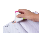 3 Rotuladores fluorescentes en triángulo de plástico Triangle color blanco tercera vista