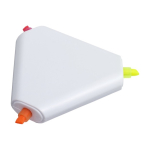 3 Rotuladores fluorescentes en triángulo de plástico Triangle color blanco quinta vista