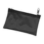 Monedero compacto y ligero de nylon con cremallera negra color negro primera vista