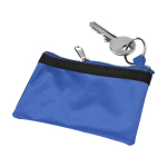 Monedero compacto y ligero de nylon con cremallera negra color azul ultramarino primera vista