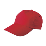 Clásica gorra de algodón de 5 paneles con cierre de plástico color rojo primera vista