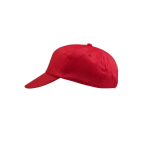 Clásica gorra de algodón de 5 paneles con cierre de plástico color rojo segunda vista