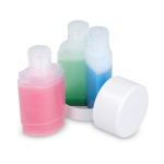 Set de 3 botes de 40ml para artículos de aseo ideal para viajes color blanco segunda vista