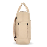 Mochila de RPET para portátil con funcionalidad de bolsa 15.6'' color beige tercera vista