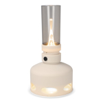 Lámpara LED estilo vintage recargable con sensor de soplado color beige