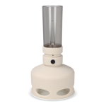 Lámpara LED estilo vintage recargable con sensor de soplado color beige tercera vista